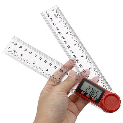 0-200,0-300mm Digital Meter Angle Transparent Angle Digital Ruler Electron Goniometer Protractor Angle Finder Measuring Tool